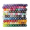 A stack of 100 color polyester sewing thread spools arranged in rows.