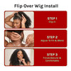 3-in-1 Kinky Curly Half Wig with Drawstring