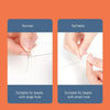 Two panels show how to use beading needles: one for a large hole and one for a small hole.