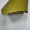 A sheet of yellow 3D puff heat transfer vinyl for apparel, shown at an angle.
