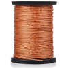 A spool of professional leather sewing thread in a coiled, orange-brown color.