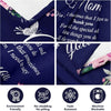 Navy soft printed throw blanket featuring floral patterns and care instructions.