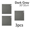 Three dark gray 30x30cm lint-free microfiber cleaning towels.