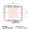 SA432M Large Metal Hoop, a 4x4 inch embroidery hoop used for sewing machines.