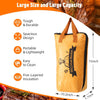 A tan insulated bag for BBQ meat, showing its features like durability and insulation.
