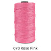 Spool of 1.5mm Ice Silk Crochet Yarn in Rose Pink color