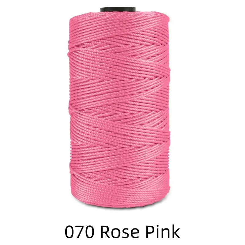 Spool of 1.5mm Ice Silk Crochet Yarn in Rose Pink color