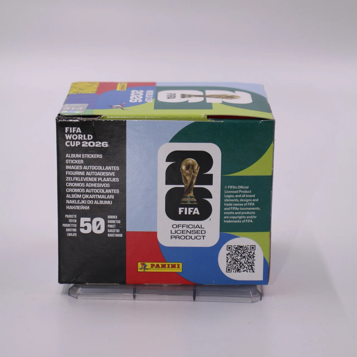 Box of FIFA World Cup 2026 Panini football stickers and related products