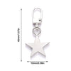 Silver metal zipper pull replacement kit featuring a star charm and jump ring hook.