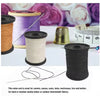 A collection of spools of waxed nylon thread in various colors and a leather sewing kit.