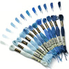 A collection of 12 pack rainbow gradient embroidery floss threads in various shades and colors laid out for crafting.