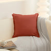 Washed Cotton Solid Cushion Cover with Tassel Fringe