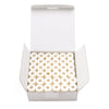 A white cardboard box filled with 144 rolls of high-quality polyester embroidery bobbin thread.