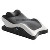 A gray and white memory foam body pillow designed for comfort.