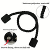 Black lustrous polyester magnetic curtain tiebacks with screw fixing