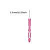 A pink ergonomic crochet hook and needle set with a 3.5 mm tip.