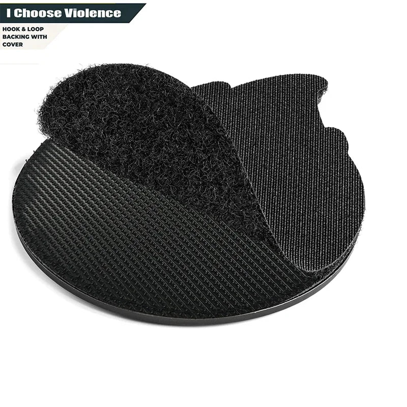 Black foam backing with a cover for embroidered armband patches
