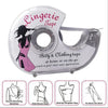 A package of body and clothing tape for securing revealing necklines, blouse gaps, strapless tops, and hems on skirts.
