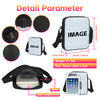 A black and silver portable backpack featuring an iPad compartment and a front pocket.