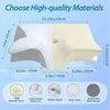 A white memory foam contour pillow shown with various features like a breathable mesh design and inner cover.