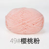 Pink organic cotton 4ply knitting yarn skein
