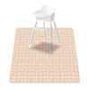A white plastic baby play mat with an orange geometric pattern is shown on a white background.