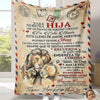 A cozy flannel throw blanket featuring a design for a daughter with a lion and crown motif.