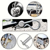 Assortment of galvanized steel cotter pins and R-clips used for securing and joining materials.