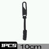 Black detachable zipper pull sliders for bags and clothing