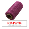 A roll of N15 Purple waxed thread for leather and crafting.