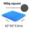 A blue, square cooling seat cushion measuring 42x36x3.0cm with an anti-slip magnetic cloth cover.