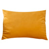 A square, smooth mustard yellow velvet throw pillow cover.