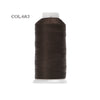 A spool of dark brown heavy duty nylon sewing thread labeled COL.683.