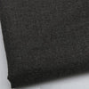A close-up view of coarse black linen and cotton fabric texture.