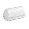 A white, rectangular fabric chalk marker with ribbed texture.