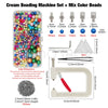 Cream beading machine set with mix color beads and various sized beads for crafting