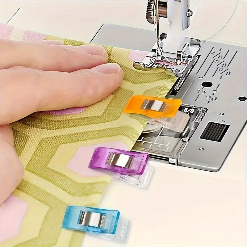 Colorful U-Shaped Sewing Clips for Fabric Edging and Crafts