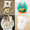 A set of three metal magnetic embroidery hoops, including a teal owl hoop with a yellow beak and orange feet.