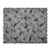 Black spider web lace table runner featuring numerous black bats and spiders.