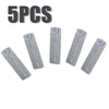 Five silver adjustable elastic waist extender belts shown individually.
