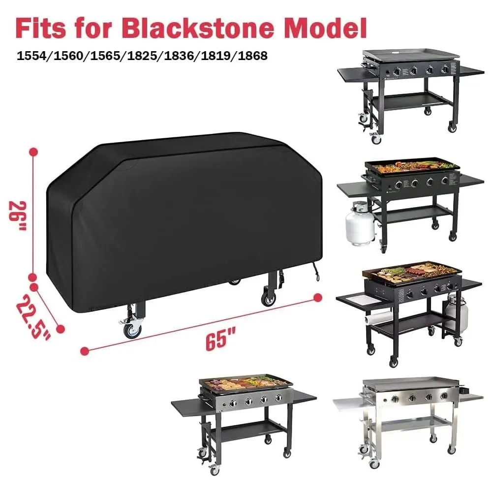 Blackstone model grill cover with dimensions and various fits for different models