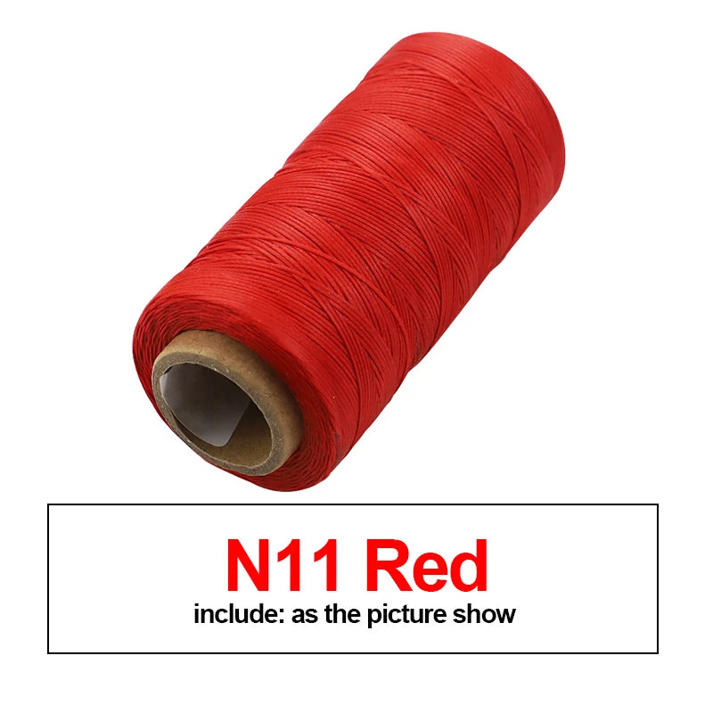 A roll of N11 Red waxed thread for leather and crafting.