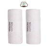 Two spools of white hollow cotton yarn for DIY crafting