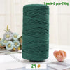 A spool of dark teal green medium-thick hand-woven cotton yarn for crafting, packaged as 1 pack of 2 pieces.