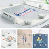 A set of four magnetic embroidery hoops and accessories for use with brother machines.