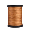 A spool of brown leather sewing awl and stitching kit thread on a black core.
