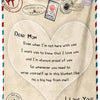 A printable knit blanket featuring a heart design and text expressing love and pride for a mother