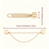 Gold adjustable hem t-shirt shortener necklace with a ball pendant