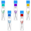 A set of precision sewing machine anti-jump needles in various colors and sizes packaged in clear tubes.