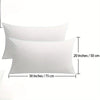 A set of four white microfiber pillow covers shown with dimensions 20 inches by 30 inches.